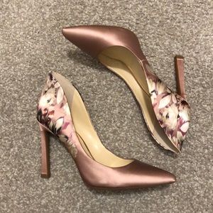 Jessica Simpson - Nude Winter Floral Heels